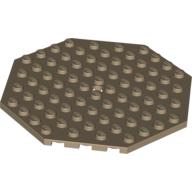 Plate Special 10 × 10 Octagonal with Hole Dark Tan