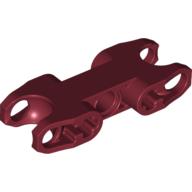 Technic Axle and Pin Connector 2 × 5 with Two Ball Joint Sockets [Closed Sides] [Open Axle Holes] Dark Red