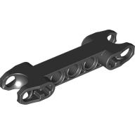 Technic Axle and Pin Connector 2 × 7 with Two Ball Joint Sockets, Squared Ends, Open Side Axle Holes Black