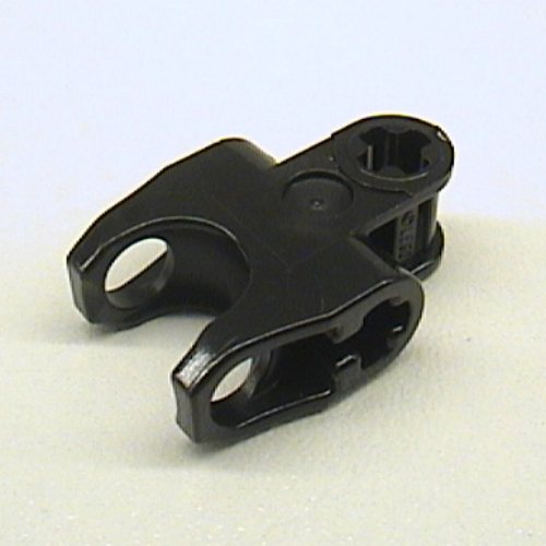 Technic Axle Connector 2 × 3 with Ball Socket [Closed Sides, Squared Ends, Open Lower Axle Holes] Schwarz