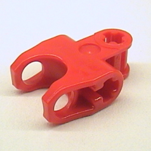 Technic Axle Connector 2 × 3 with Ball Socket [Closed Sides, Squared Ends, Open Lower Axle Holes] Red