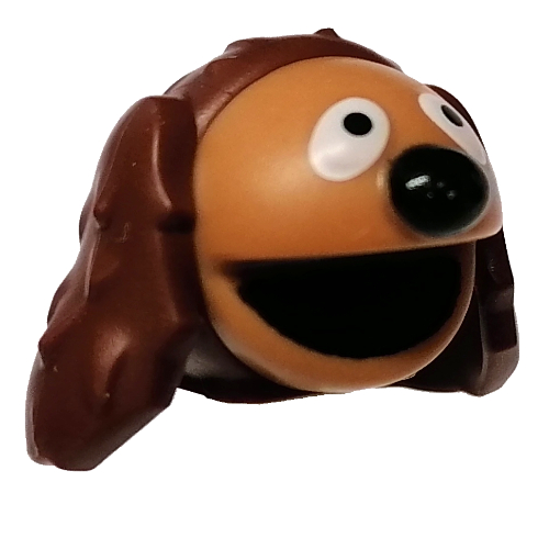 Minifig Head Special (Rowlf) Reddish Brown