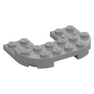 Plate Round Corners Double 4 × 6 with 2 × 2 Cutout and 2 × 6 Raised Studs Hellblaugrau