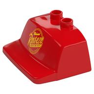 Duplo Truck / Semi-Tractor, Cab Top / Air Foil with Yellow 'Rust-eze' Logo print Rot