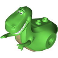 Animal Body Part, Dinosaur, 'Rex' Body with Dark Tan Chest, White Teeth print Hellgrün