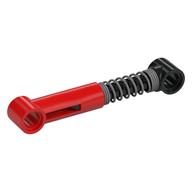 Technic Shock Absorber 6.5L with Hard Spring, Tight Coils at End, Black Rod [Complete Assembly] Red