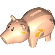Animal, Pig with Coin Plug Hole, with Eyes and Dirt Print Hellnougat