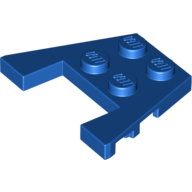 Wedge Plate 3 × 4 with Stud Notches [Reinforced Underside] Blue