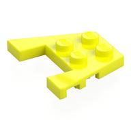 Wedge Plate 3 × 4 with Stud Notches [Reinforced Underside] Vibrant Yellow