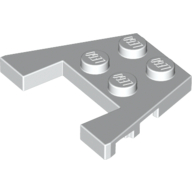 Wedge Plate 3 × 4 with Stud Notches [Reinforced Underside] White