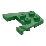 Wedge Plate 3 × 4 with Stud Notches [Reinforced Underside] Green