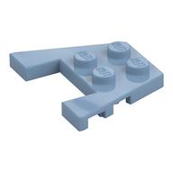 Wedge Plate 3 × 4 with Stud Notches [Reinforced Underside] Sand Blue