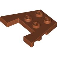 Wedge Plate 3 × 4 with Stud Notches [Reinforced Underside] Dunkelorange