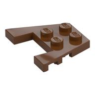 Wedge Plate 3 × 4 with Stud Notches [Reinforced Underside] Reddish Brown