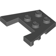 Wedge Plate 3 × 4 with Stud Notches [Reinforced Underside] Dark Bluish Gray