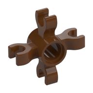 Technic Pin Connector Round with 4 Clips Reddish Brown