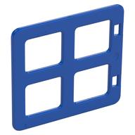 Duplo Door / Window with Four Equal Square Cornered Panes Blau