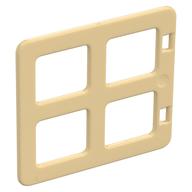 Duplo Door / Window with Four Equal Square Cornered Panes Beige
