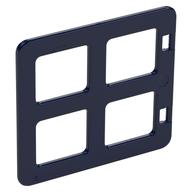 Duplo Door / Window with Four Equal Square Cornered Panes Dunkelblau