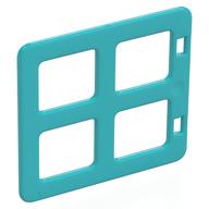 Duplo Door / Window with Four Equal Square Cornered Panes Mittelazur