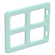 Duplo Door / Window with Four Equal Square Cornered Panes Light Aqua