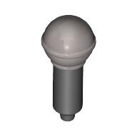 Musical Instrument Microphone with Metallic Silver Top Print Schwarz
