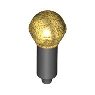 Musical Instrument Microphone with Metallic Gold Top Print Schwarz