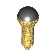 Musical Instrument Microphone with Black Top Half Screen Print Perlgold