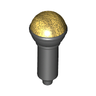 Musical Instrument Microphone with Metallic Gold Top Half Screen Print