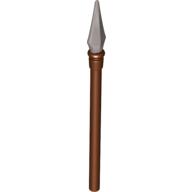 Weapon Pike / Spear Elaborate with Pearl Light Gray Tip Reddish Brown