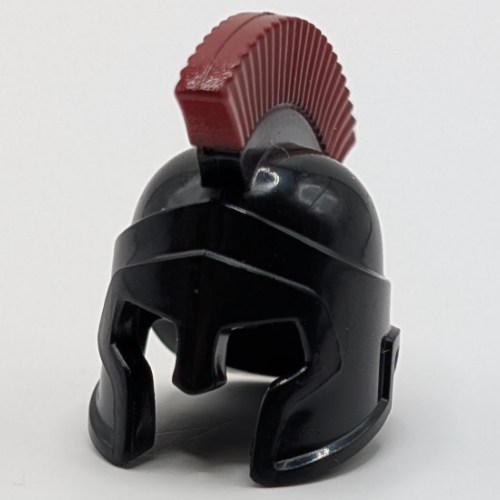 Helmet Spartan Warrior with Dark Red Crest Print in 