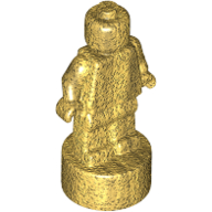 Minifig Trophy Statuette Pearl Gold