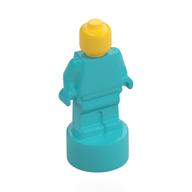 Minifig Trophy Statuette with Yellow Head pattern Mittelazur