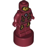 Minifig Trophy Statuette, Iron Man, Blue Arc Reactor Print Dark Red