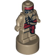 Minifig Trophy Statuette, Jack Sparrow Voodoo Doll Print Dark Tan