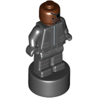 Minifig Trophy Statuette, Nick Fury Print Black