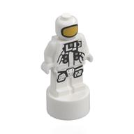 Minifig Trophy Statuette with Astronaut print Weiß