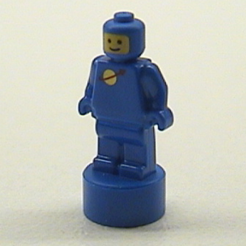 Minifig Trophy Statuette, Classic Spaceman Print Blue