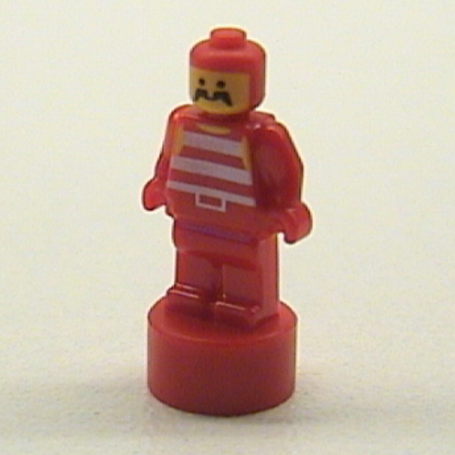 Minifig Trophy Statuette, Pirate Print Red