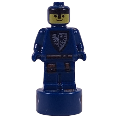 Minifig Trophy Statuette, Black Falcon Knight/Soldier print Dunkelblau