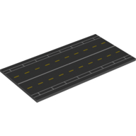 Tile 8 × 16 with Runway Print Black