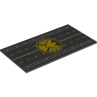 Tile 8 × 16 with Runway and SHIELD Logo Print Black