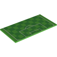 Tile 8 × 16 with Bottom Tubes with Soccer Field Goal Area print Hellgrün
