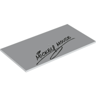 Tile 8 × 16 with Black Mickey Mouse Signature White