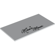 Tile 8 × 16 with Black Minnie Mouse Signature White