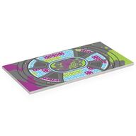 Tile 8 × 16 with Dance Floor, Light Bluish Gray Surface, Lime/Bright Light Blue/Magentas Squares, Splotches print Weiß