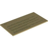 Tile 8 × 16 with Bottom Tubes and Black Writing (Hogwarts Letter) print Beige