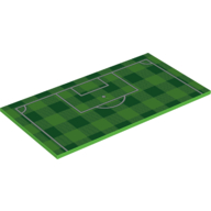 Tile 8 × 16 with Soccer Field Goal Area Print in Bright Green