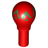 Musical Instrument Maracas with Green Border Print Rot