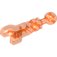 Large Figure Skeletal, Limb with Ball Joint on Axle and Ball Socket and Hole Transparent-Neonorange